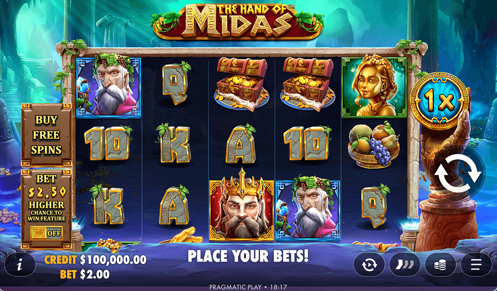 Правила видео слота The Hand of Midas